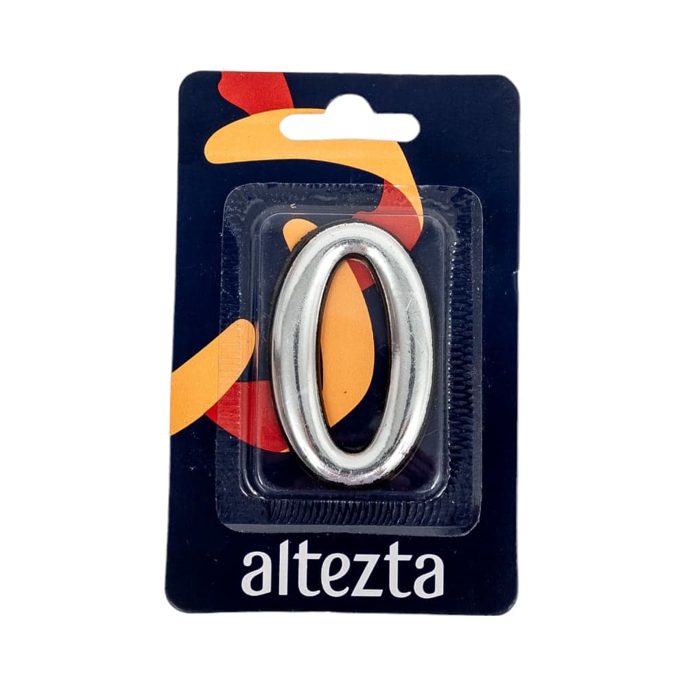 Дверная цифра Левша "0" ALTEZTA хром У4-9090.Х