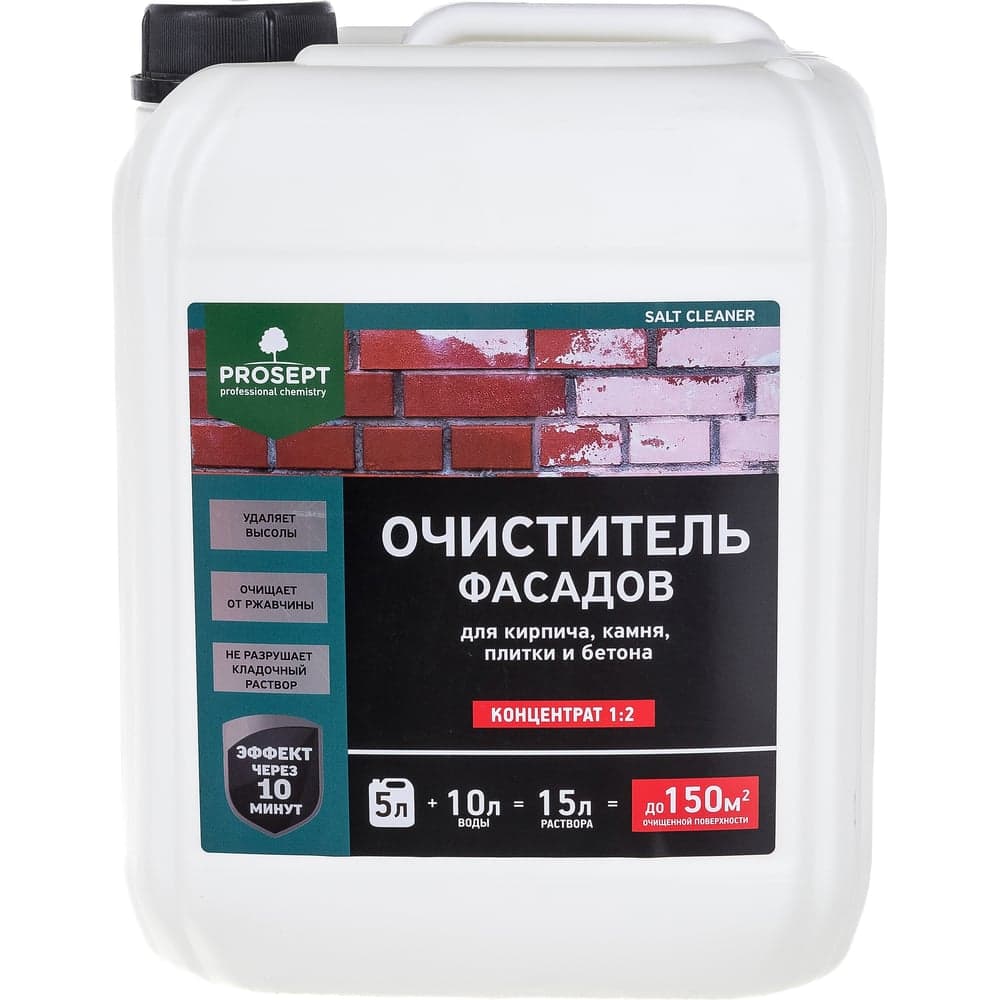 Удалитель высолов с минеральных поверхностей PROSEPT SALT CLEANER, 5л, концентрат 1:2, 021-5