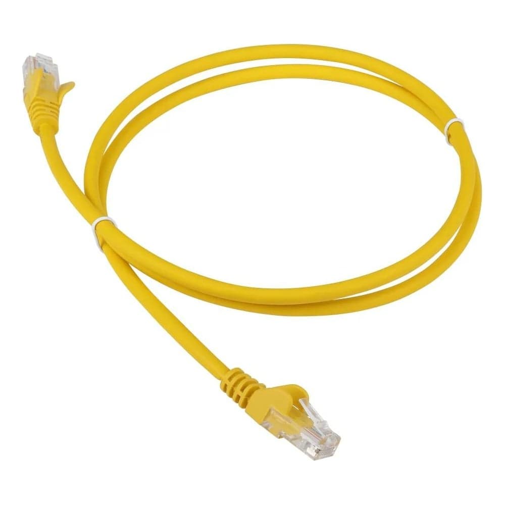 Патч-корд LANMASTER RJ45 - RJ45, 4 пары, UTP, категория 5е, 5 м, желтый, LAN-45-45-5.0-YL
