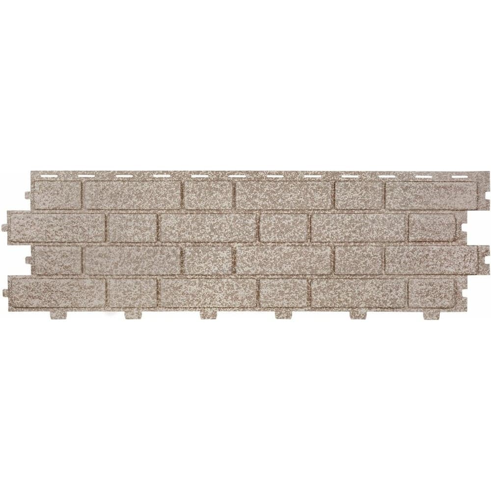 Сайдинг Tecos BRICK WORK сильвер, акрил, 1140х350 мм, 0.399 кв. м S-BW-Silver ACRYL