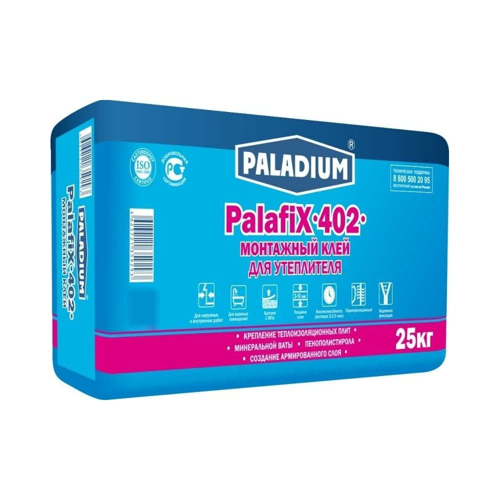 Монтажный клей для утеплителя PALADIUM PalafiX-402 25 кг 17053310