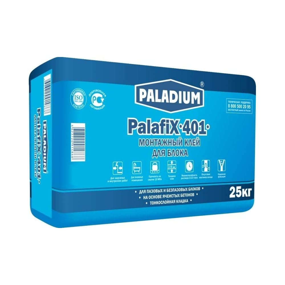 Монтажный клей для блока PALADIUM PalafiX-401 25 кг PL-401/25