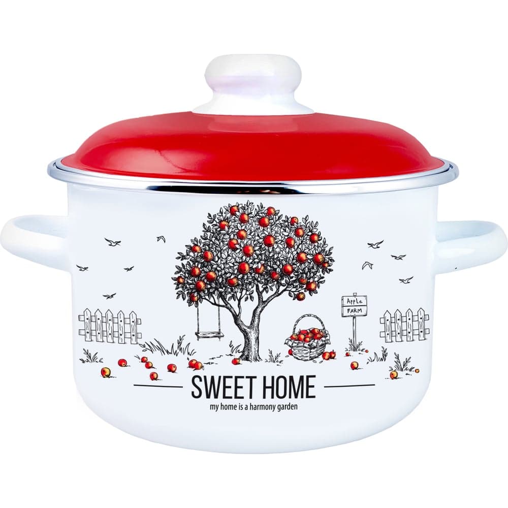 Эмалированная цилиндрическая кастрюля appetite Apple Tree 5.5 л 6RD221M Apple Tree