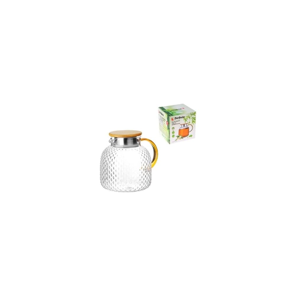 Стеклянный заварочный чайник PERFECTO LINEA Bamboo 1.3 л 38-130018