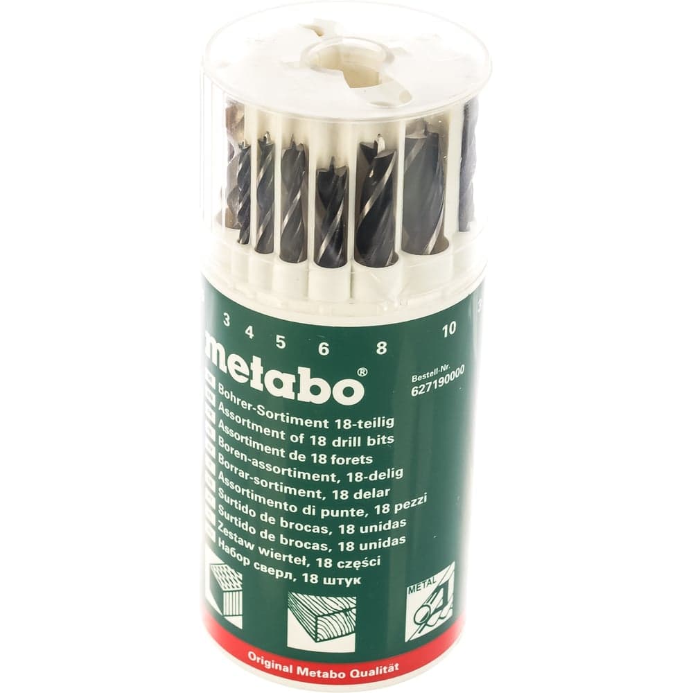 Набор сверл универсальный 18 шт. (камень,металл,дерево 3-10 мм) Metabo 627190000