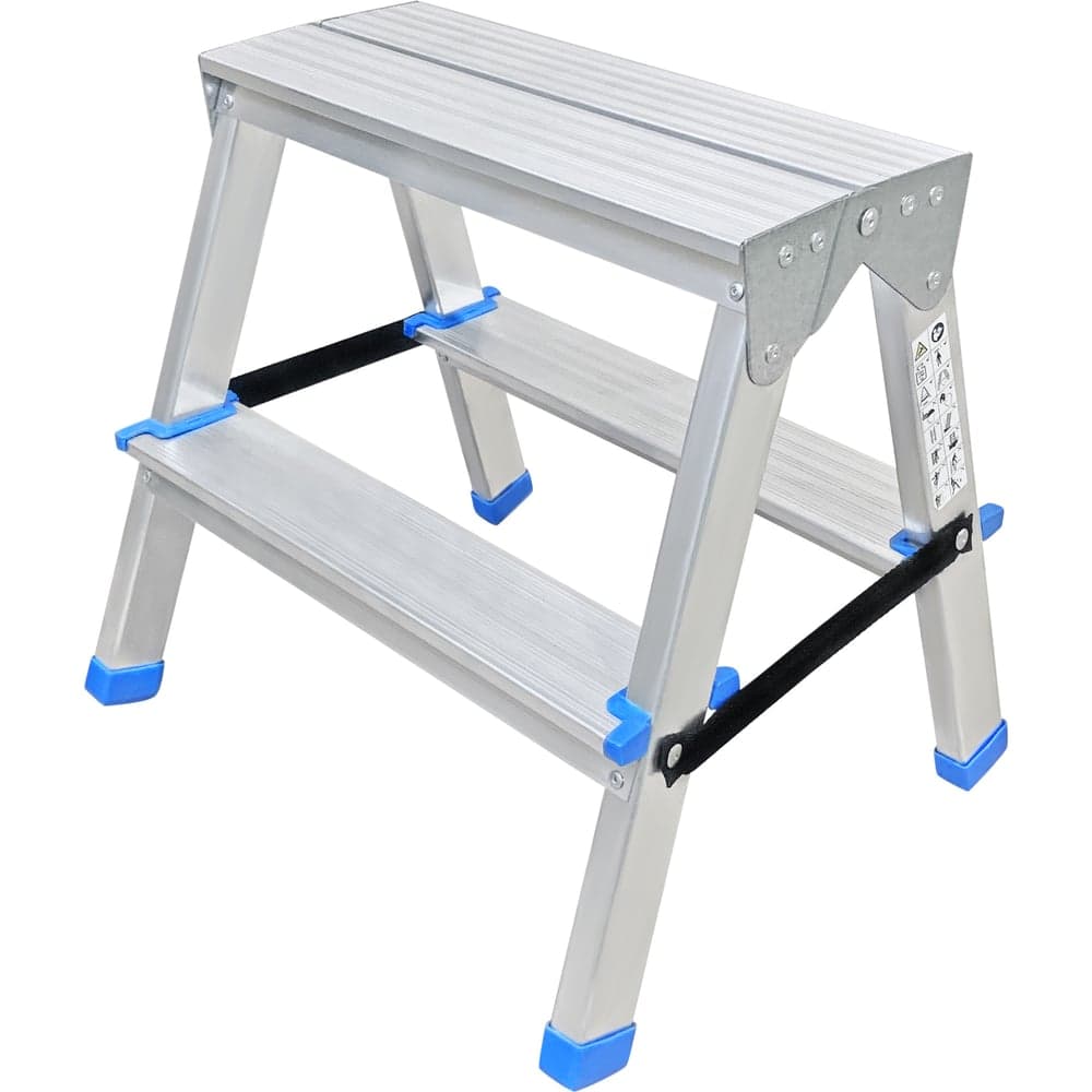 Алюминиевая двухсторонняя стремянка LadderBel 2 ступени STR2-AL-2
