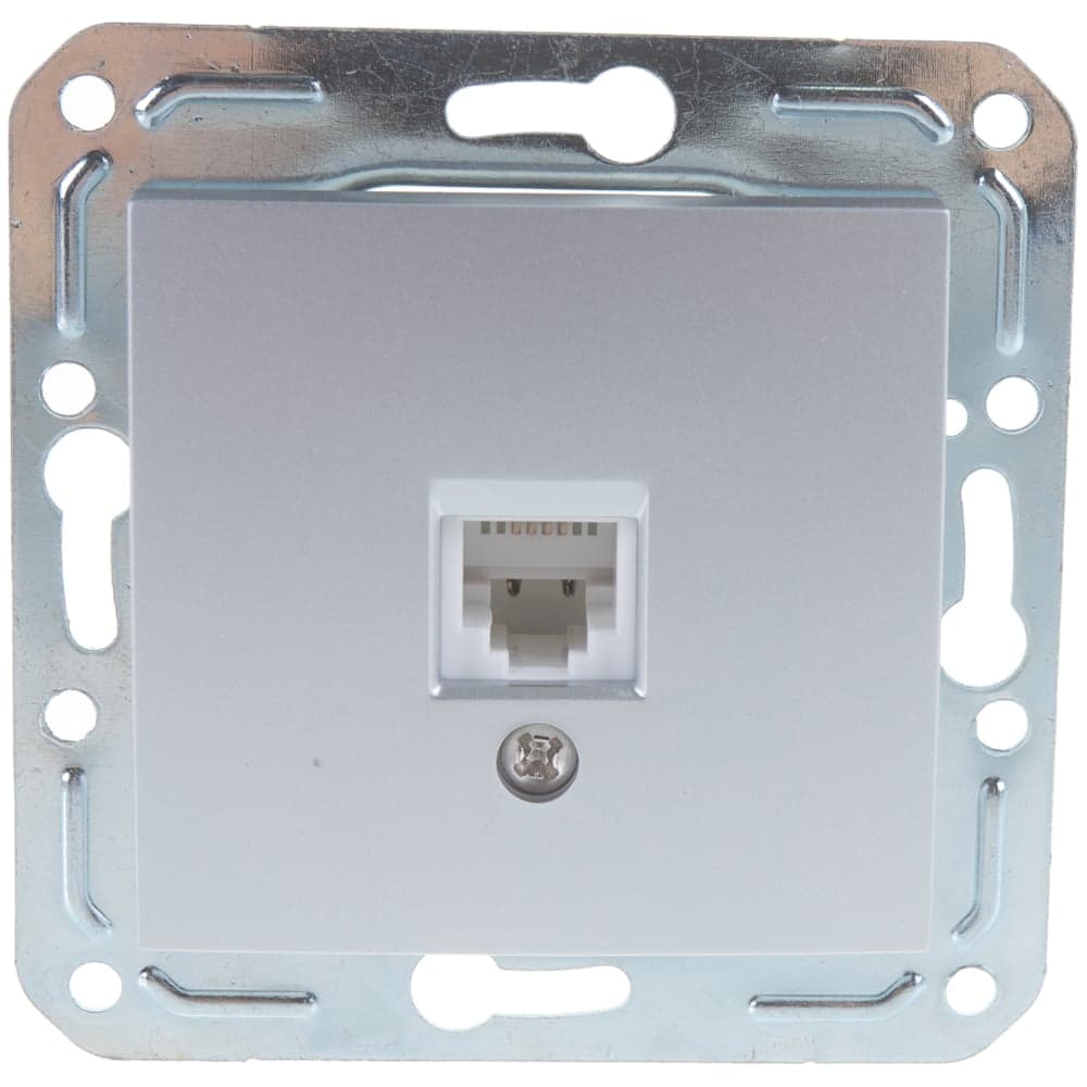 Одноместная телефонная розетка Volsten V01-15-F12-M, RJ -11 Magenta Argento, 10015