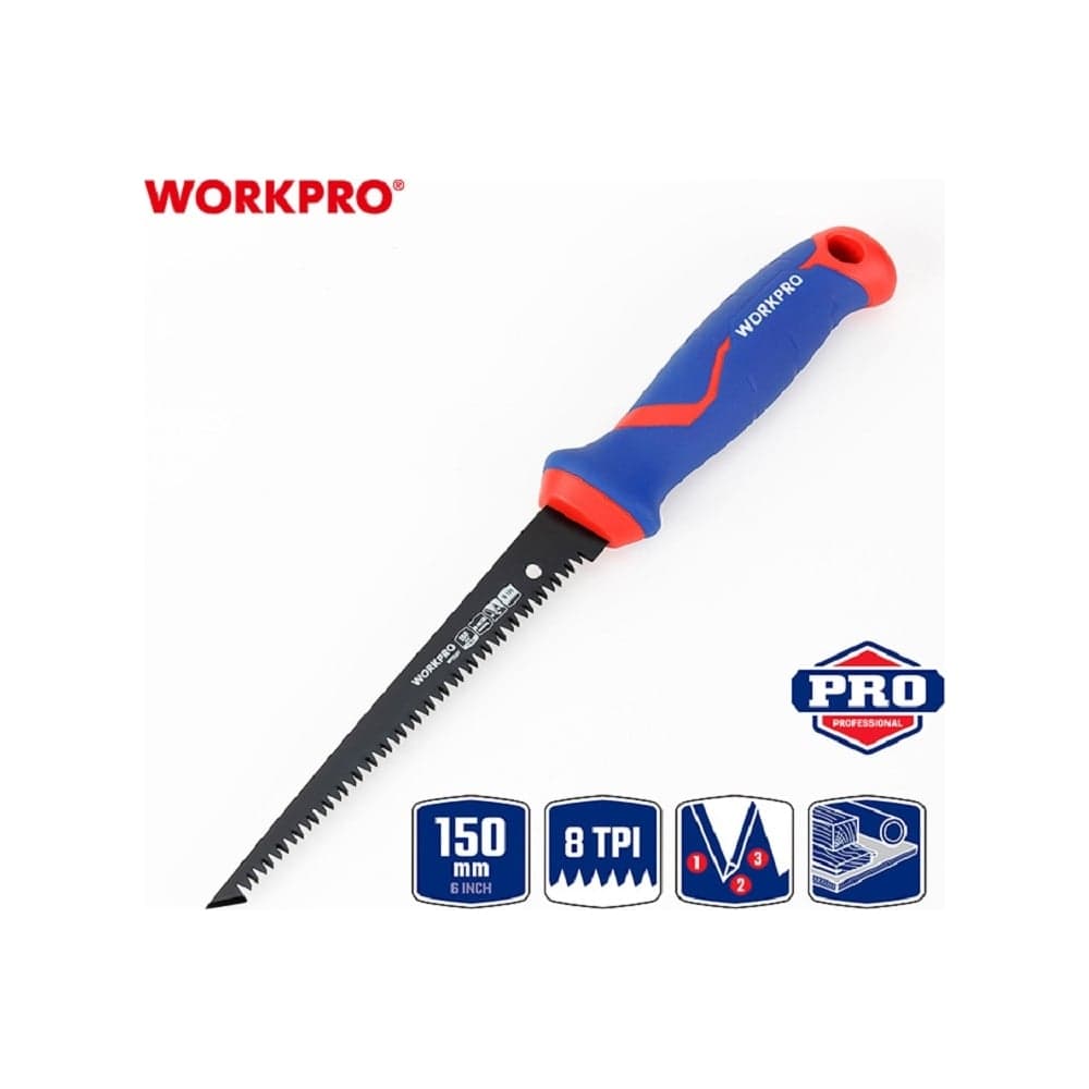 Ножовка по гипсокартону WORKPRO 150мм BI-METAL WP215017