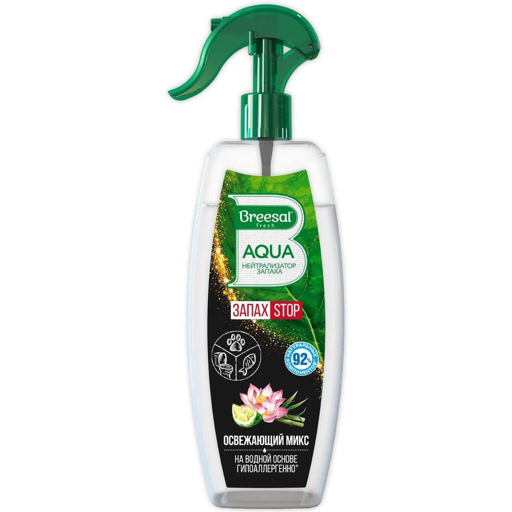 Освежитель AQUA-нейтрализатор запаха Breesal "Освежающий микс" (12) В/40006