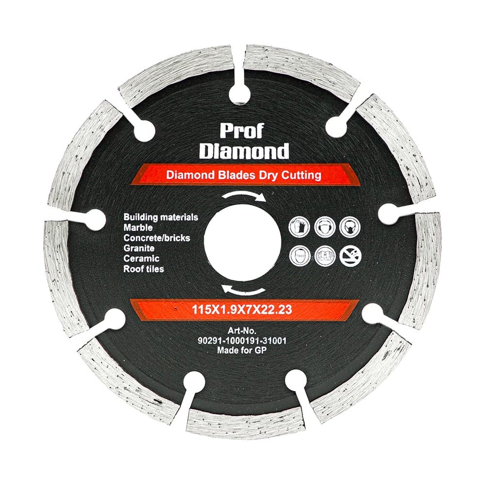 Диск алмазный TORGWIN отрезной сегмент по бетону и камню 115x22.2xZ9/8x2мм. "Prof Diamond" Standard for Concrete S63141