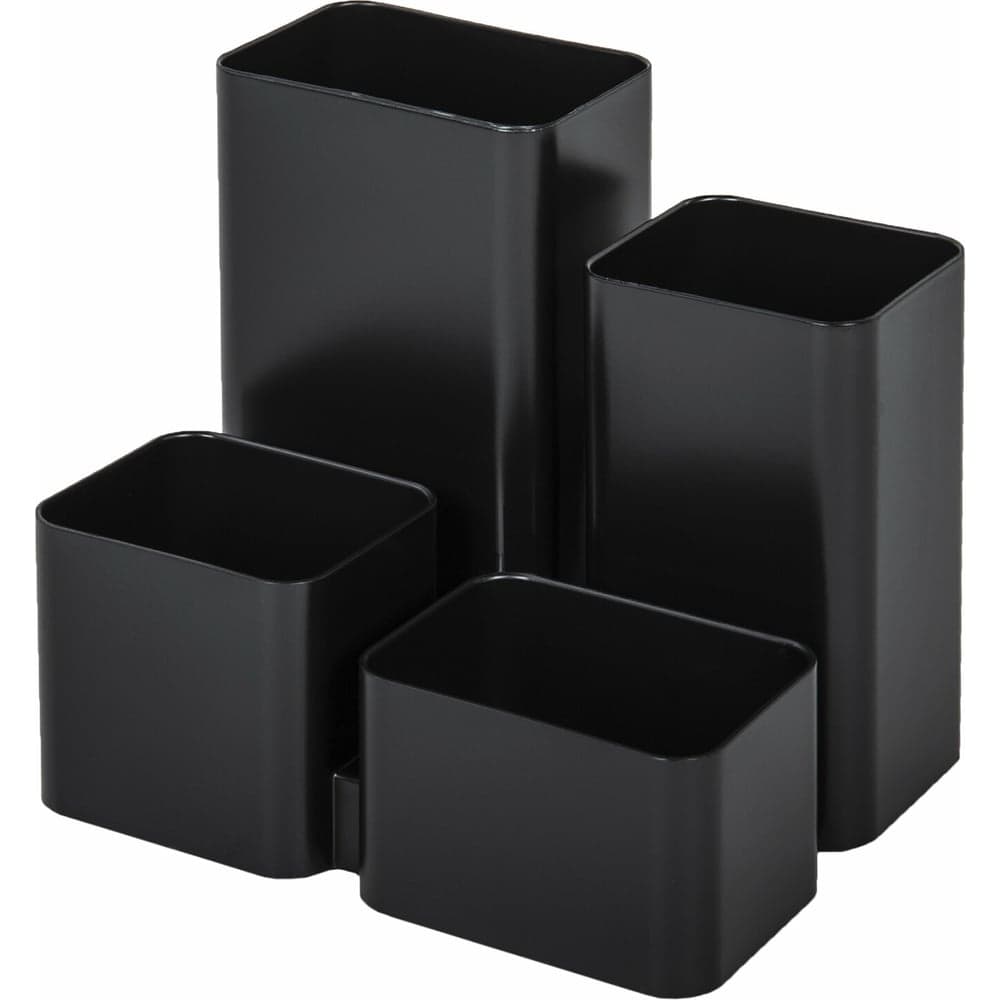 Подставка-органайзер BRAUBERG COMPACT 4 отделения, 92x114x102 мм, черный 238102