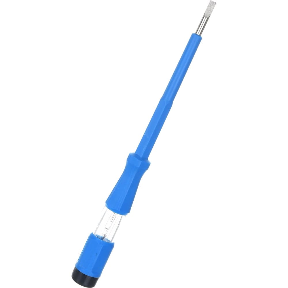 Индикаторная отвертка-пробник Uniel UVT-M15 шлицевая, 190 мм, 600 В, blue UL-00008481