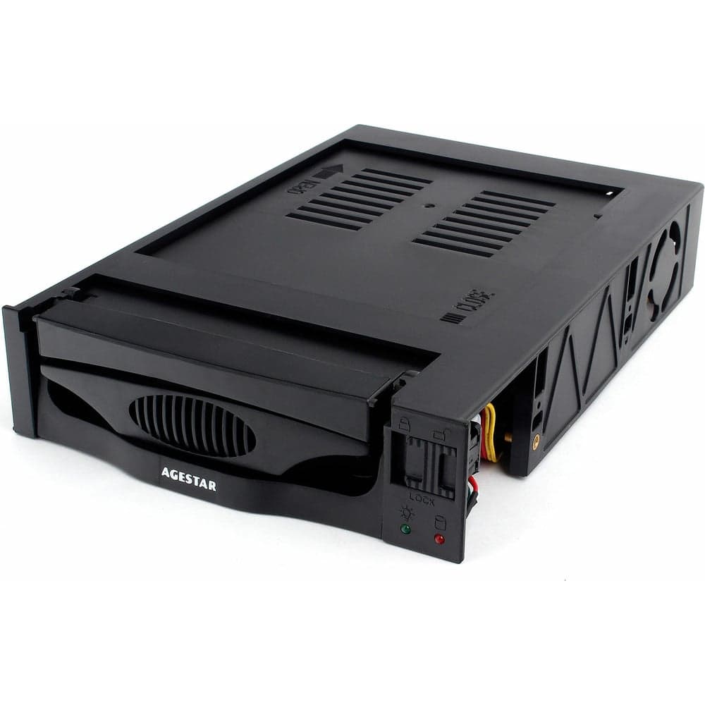 Mobile rack салазки AgeStar 3,5" SATA I/II/III, пластик, черный, SR3P-SW-2F (BLACK)