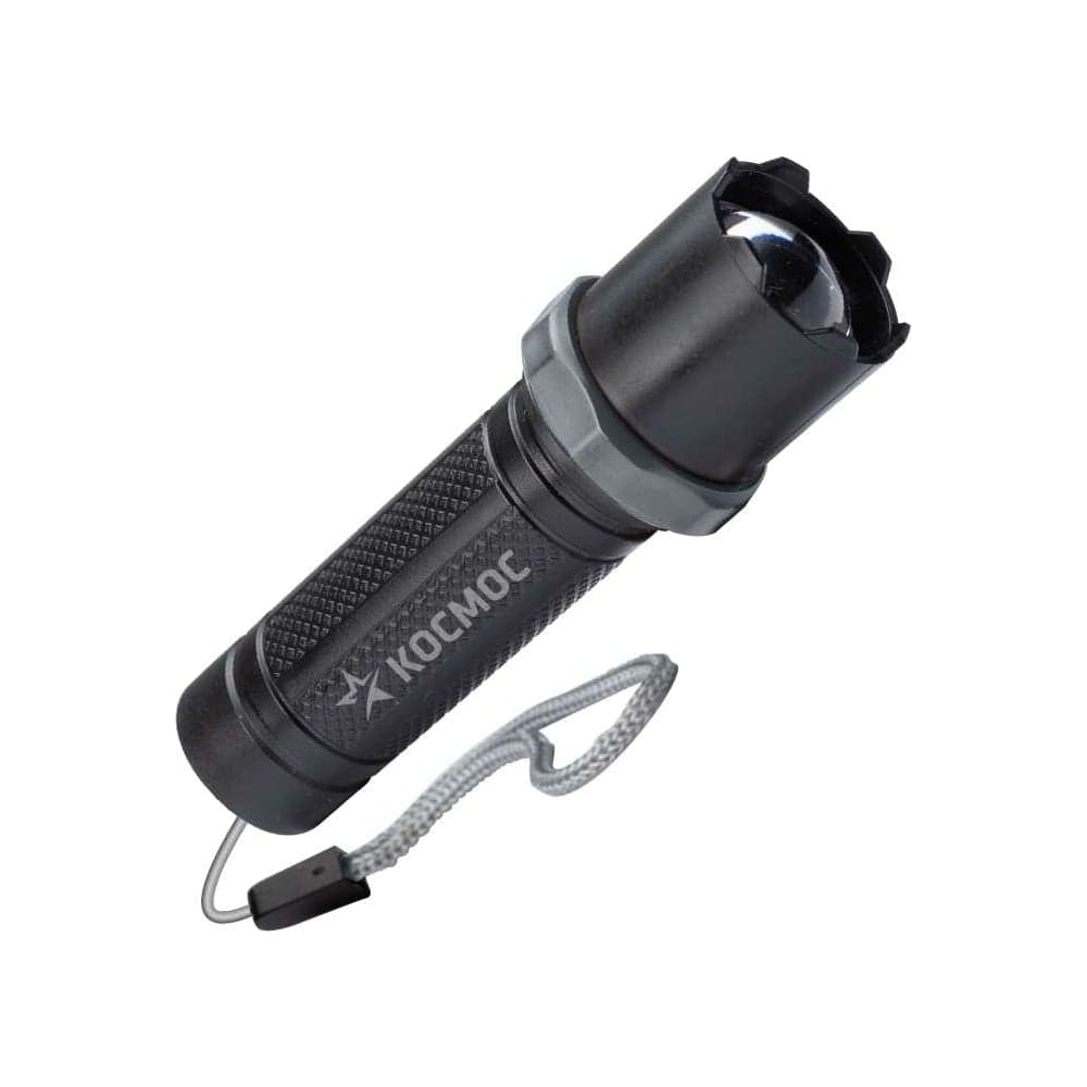 Ручной аккумуляторный фонарь КОСМОС 1Вт LED, линза, зум, Li-ion 14500 450mAh, ABS-пластик, USB-шнур KOS117Lit