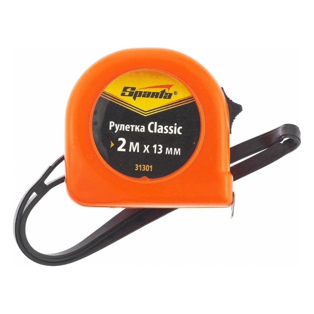 Рулетка SPARTA Classic,2 м х 13 мм, пластиковый корпус// 31301