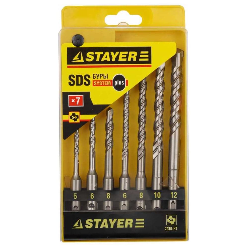 Набор буров (SDS-plus; 7 шт.) по бетону STAYER 2930-H7