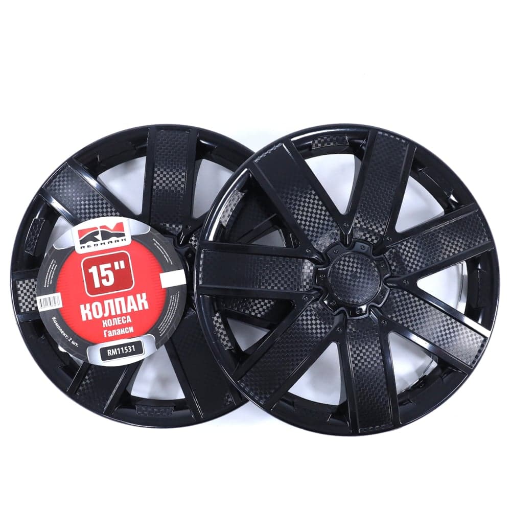 Колпак колеса REDMARK R15 Галакси (черный глянец) 2 шт. RM11531