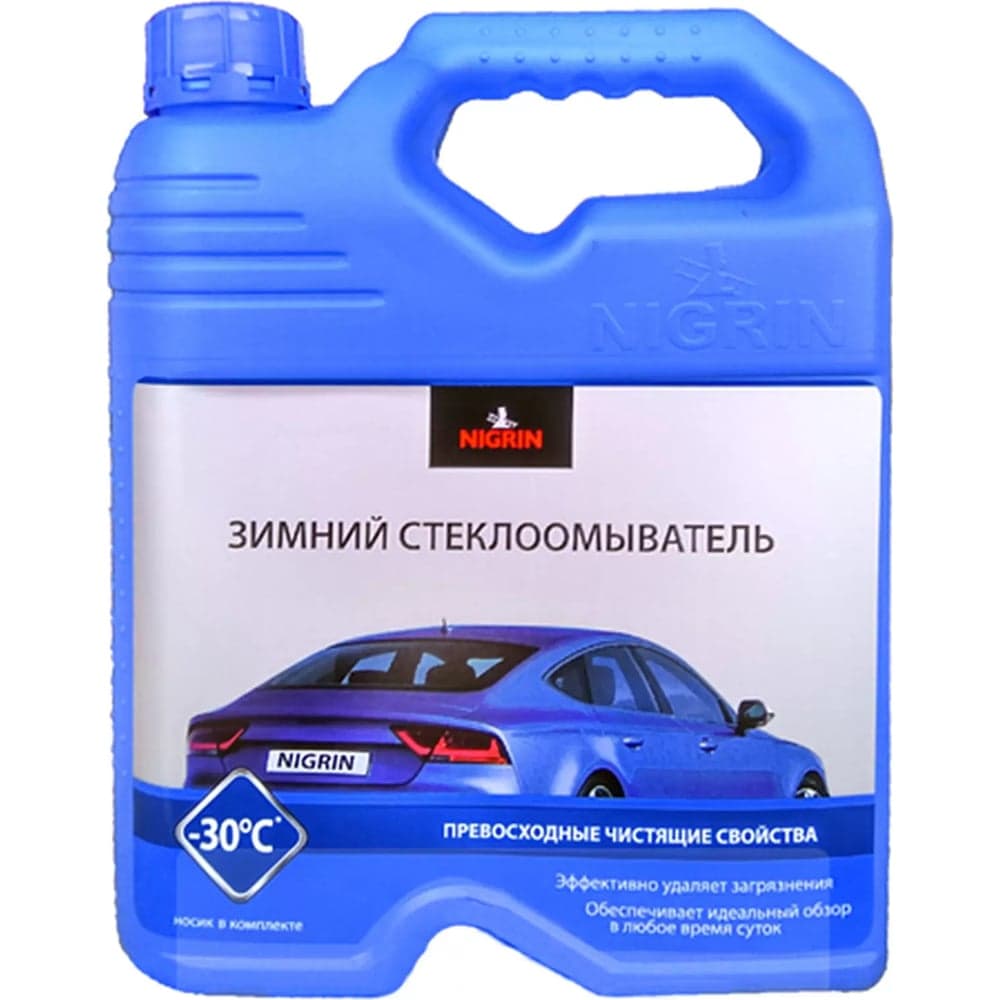 Зимняя стеклоомывающая жидкость NIGRIN - 30 С, 4 л NIG4W30
