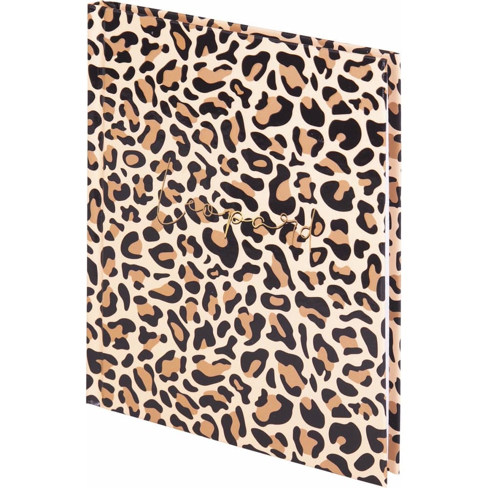 Блокнот STAFF Leopard малый формат 103x146 мм, А6, 80 листов, твёрдый, клетка, выборочный лак 114445
