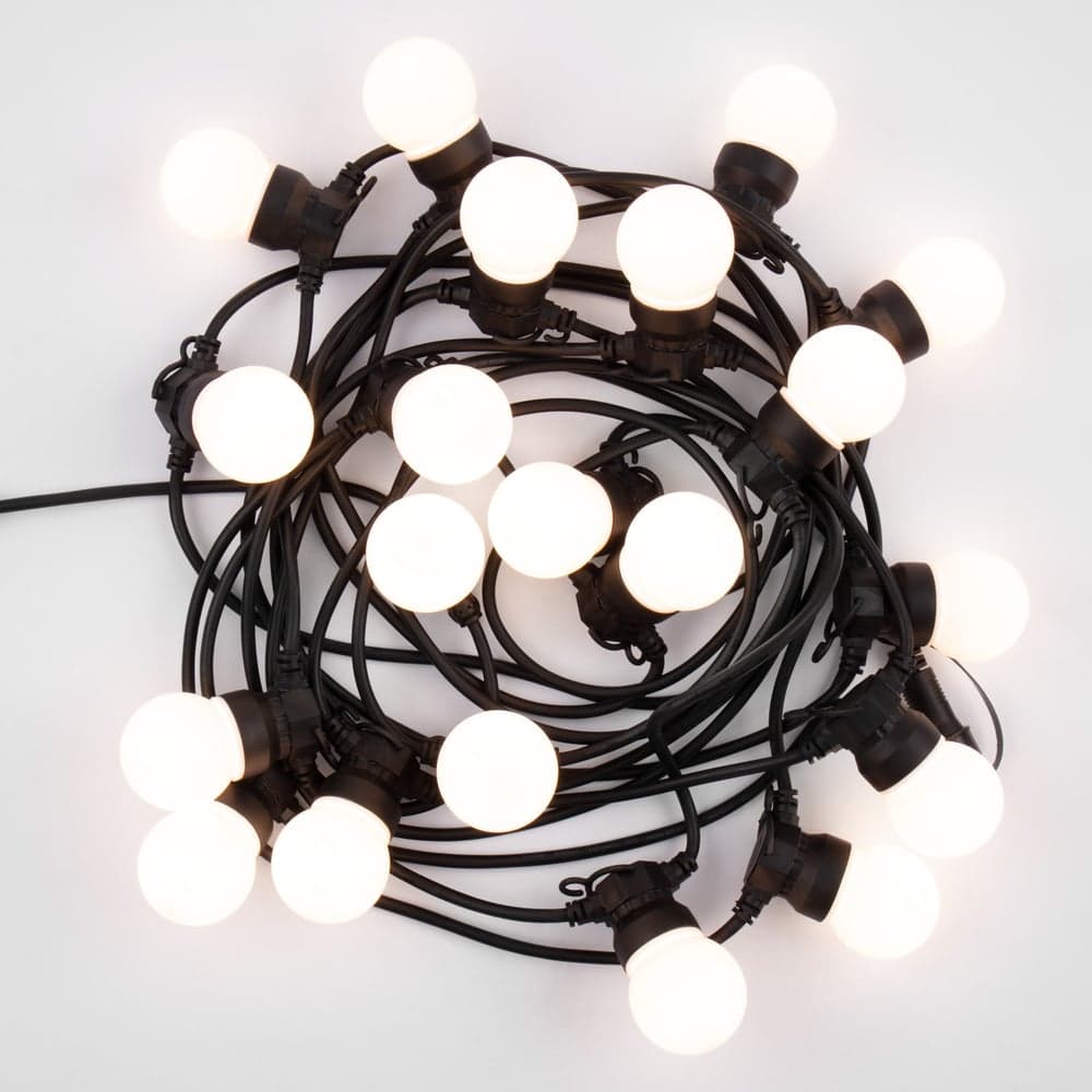 Уличная гирлянда Neon-Night лофт, черный каучук, 20 матовых ламп х 5 led, влагостойкая ip44 331-356