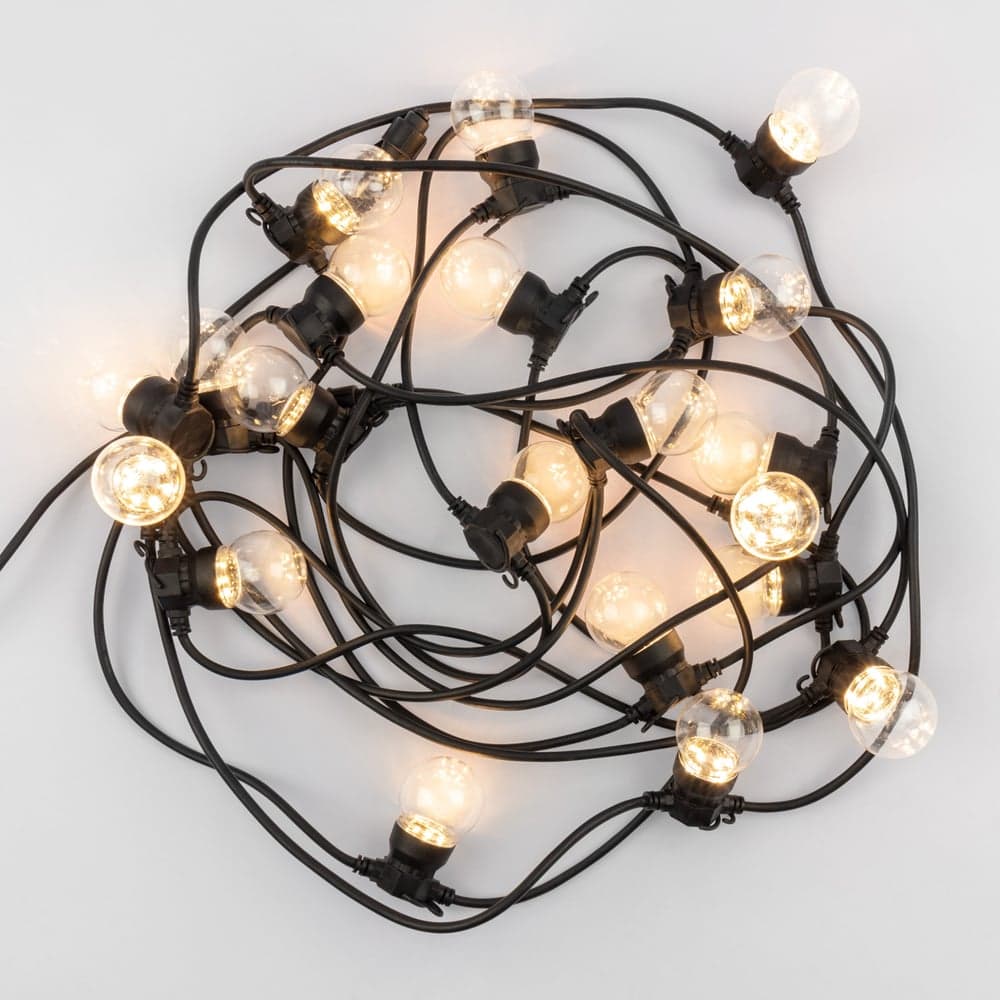 Уличная гирлянда Neon-Night Лофт, черный каучук, 20 прозрачных ламп х 5LED, IP44 331-357