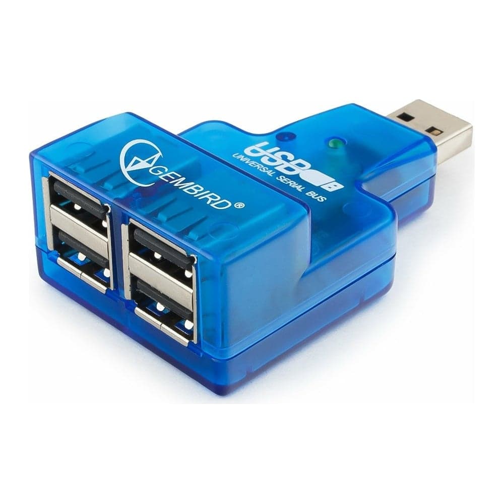 Концентратор Gembird USB 2.0, 4 порта, мини, для ноутбука, блистер UHB-CN224