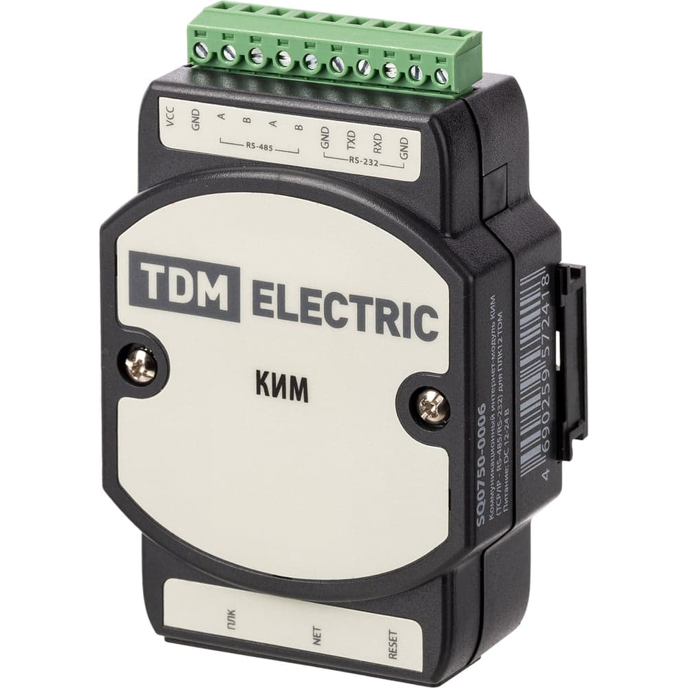 Коммуникационный интернет-модуль TDM ELECTRIC КИМ (TCP/IP - RS-485/RS-232) для ПЛК12 SQ0750-0006