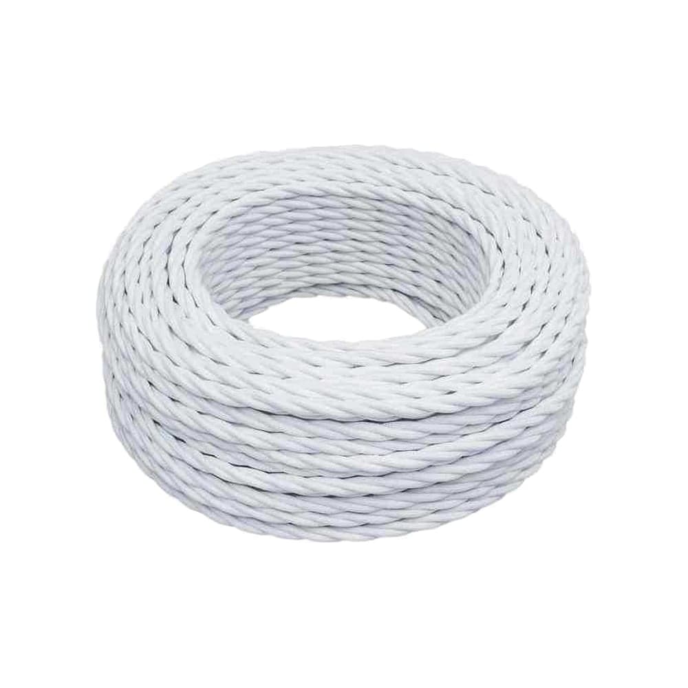 Провод Bironi 2x1,5, белый, матовый, 10 метров B1-424-71-10