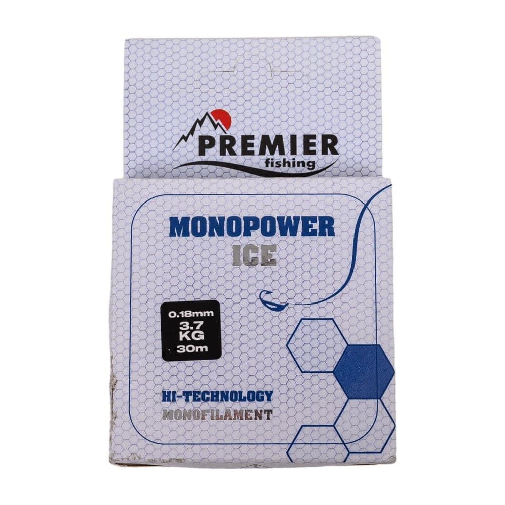 Леска Premier fishing MONOPOWER ICE PR-MI-T-018-30, 0.18мм/30м, прозрачный нейлон 280974