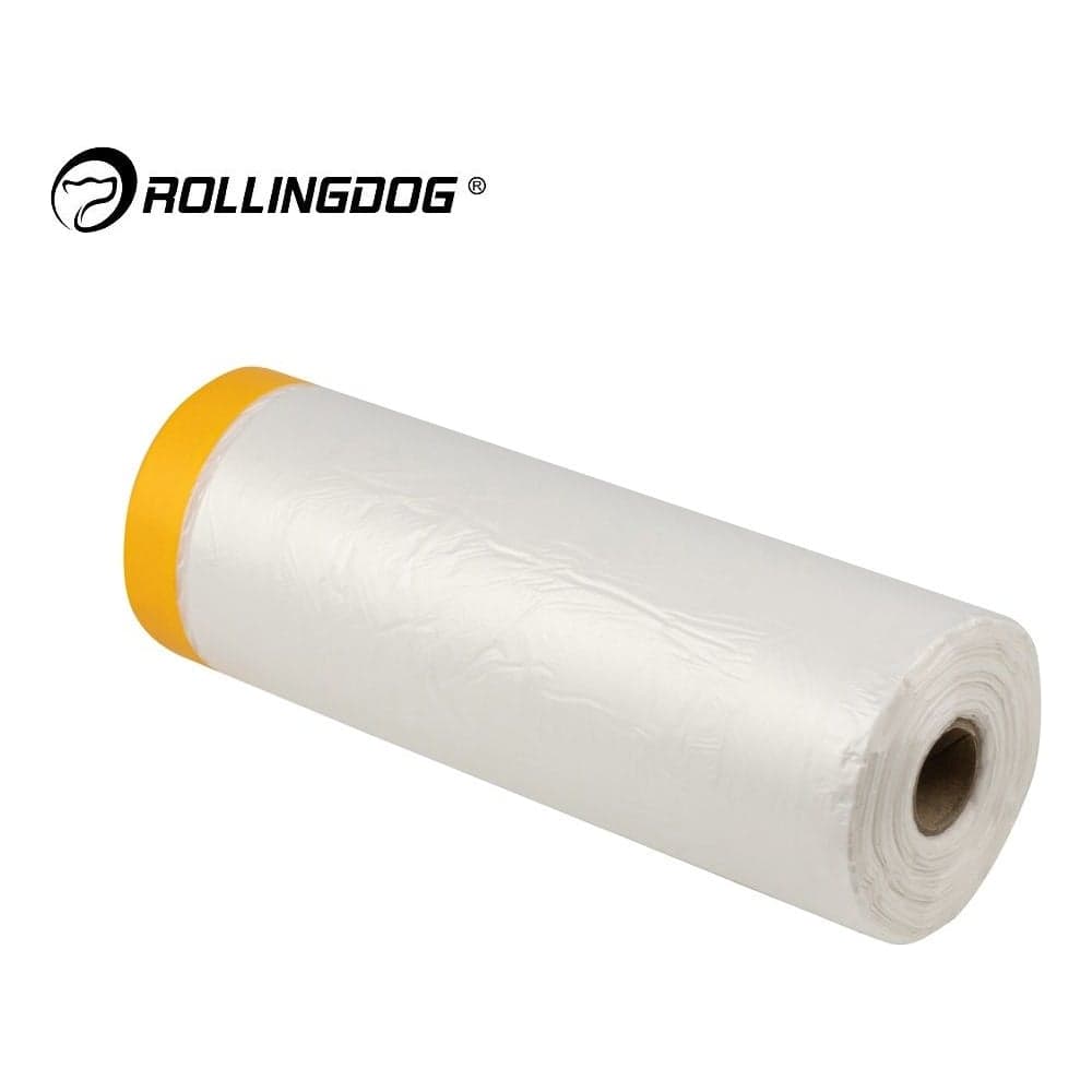 Пленка укрывная защитная с малярной лентой Washi Tape 1.5х30 м Rollingdog 80261