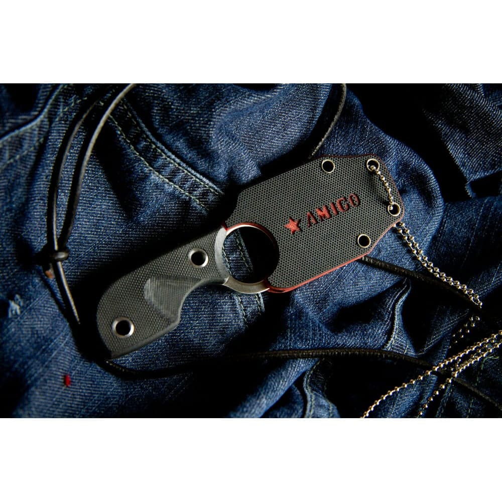 Туристический нож Kizlyar Supreme Amigo X сталь D2, Satin, рукоять из черного G10 4650065056090