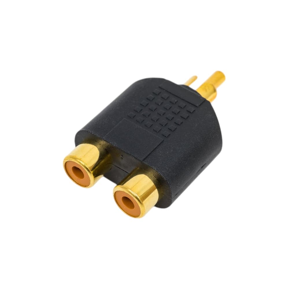 Переход RCA штекер - 2 x RCA гнездо Pro Legend пластик Gold, Gold, PL2280