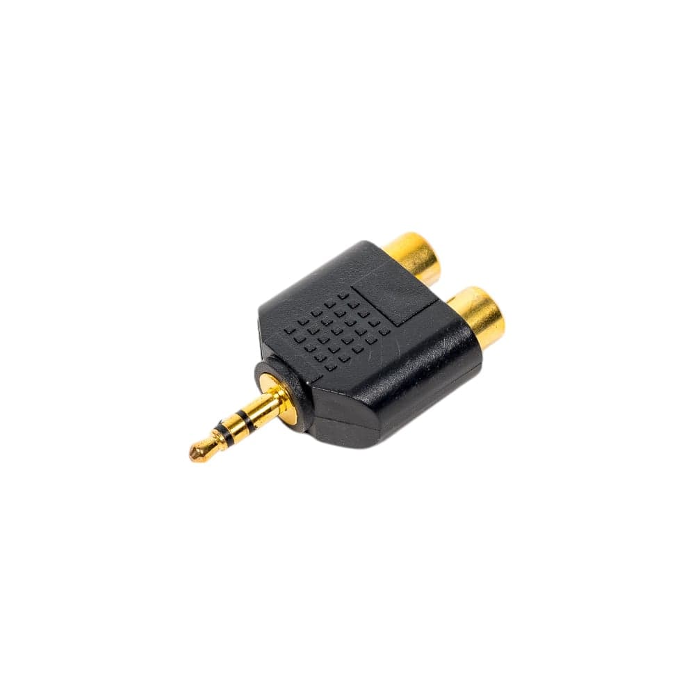 Переход 3.5мм штекер стерео - 2 x RCA гнездо Pro Legend пластик Gold, Gold, PL2267