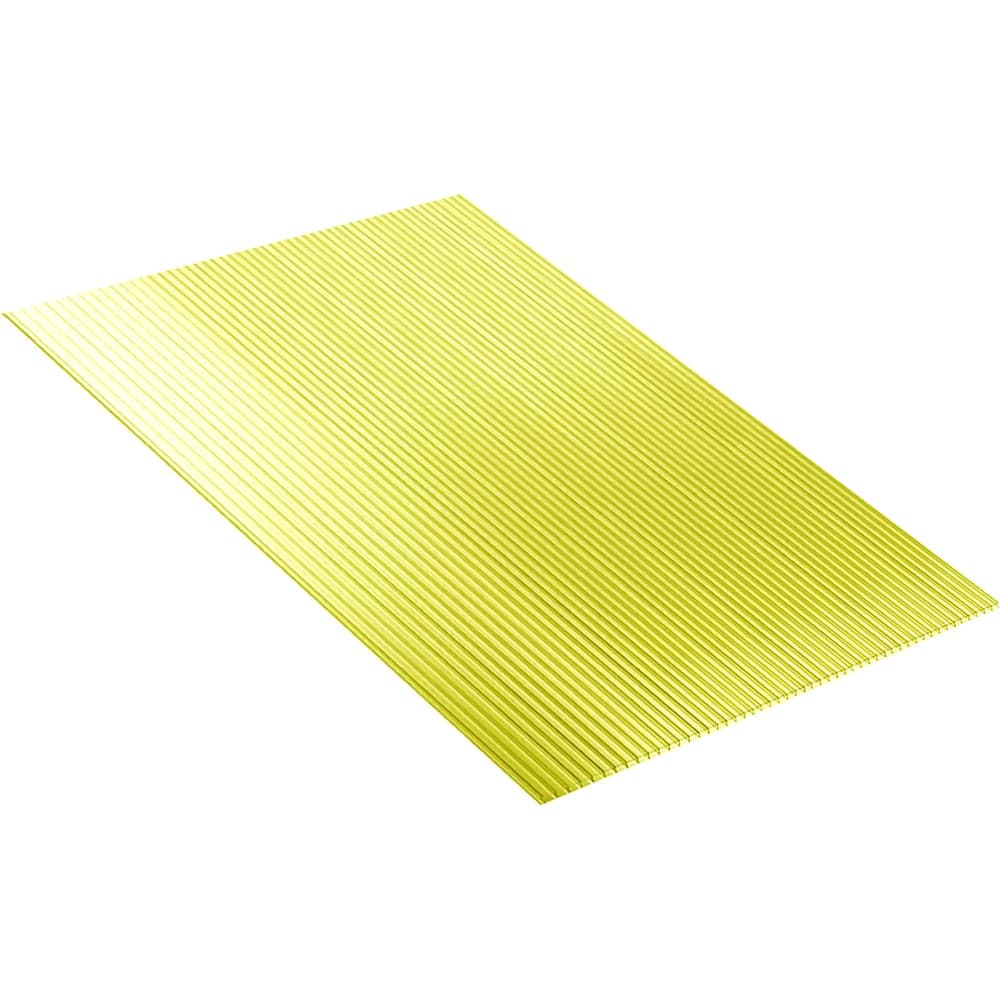 Сотовый поликарбонат 6 мм, 1050x750 мм, 1.2 кг/кв.м., желтый 1uv Novattro 4604638005626