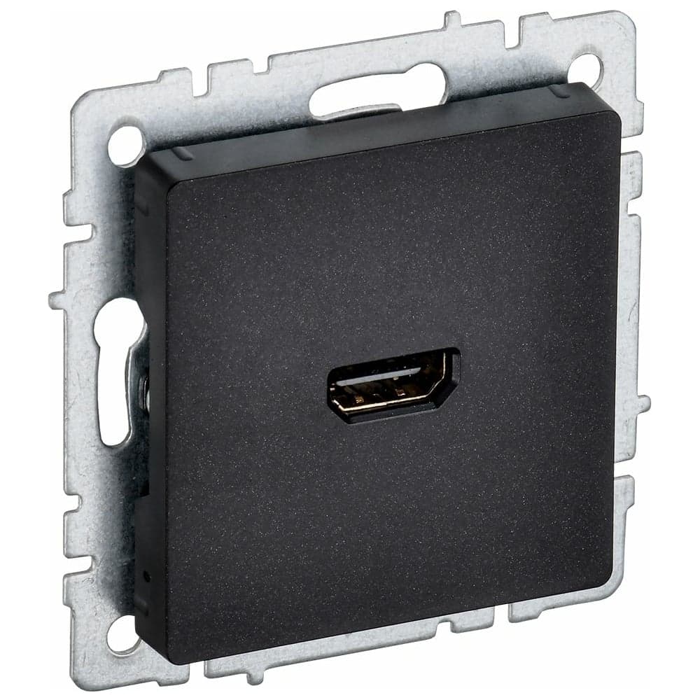 Розетка hdmi IEK Brite рhdmi-0-брч черный BR-H10-K02