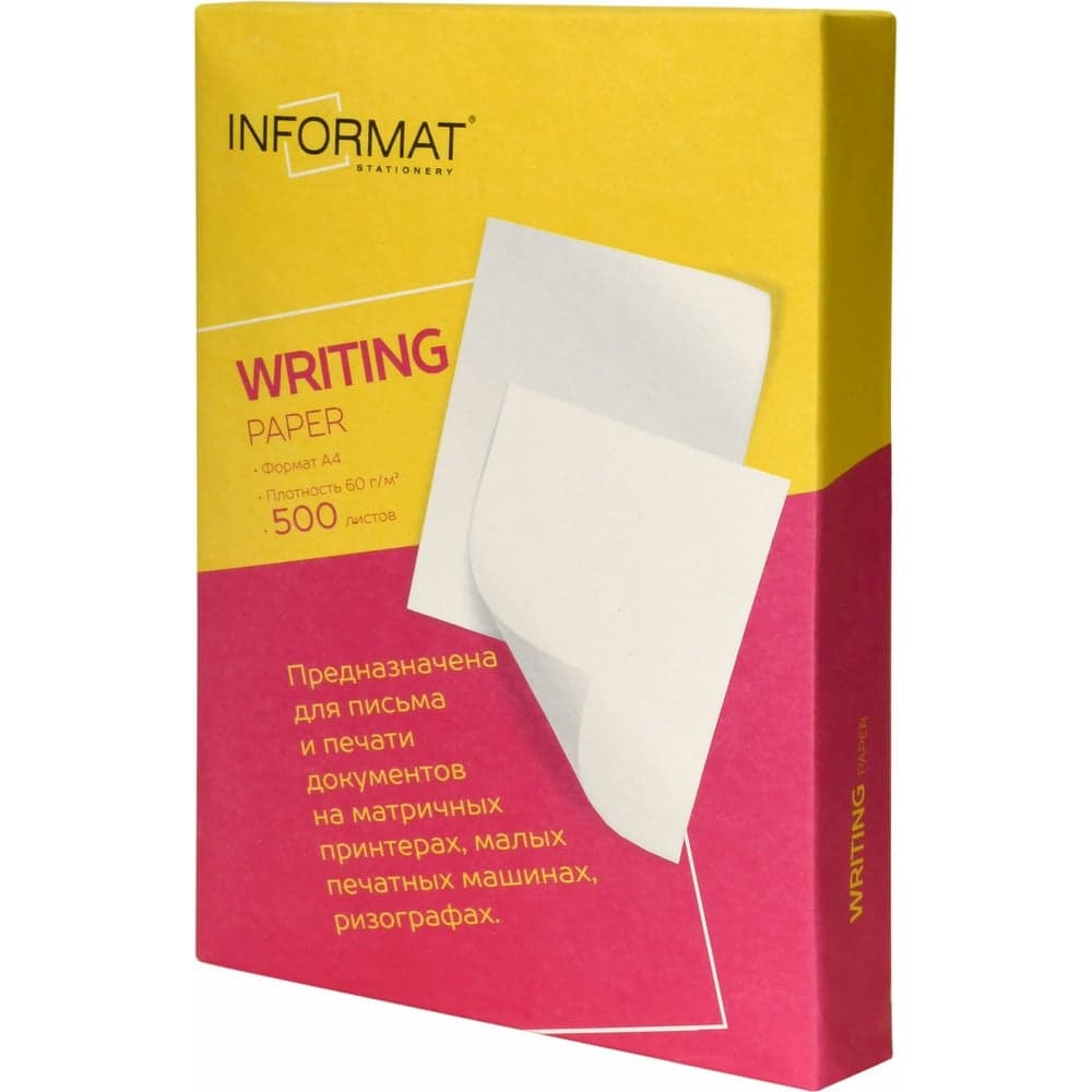 Писчая бумага INFORMAT 500 л, 60 г/м2, А4 ОР406096-500