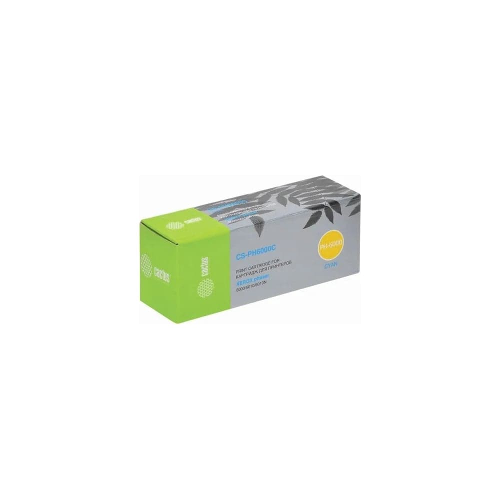 Лазерный картридж Cactus 106r01631 голубой, 1000 страниц, для xerox phaser 6000/6010 CS-PH6000C 807434