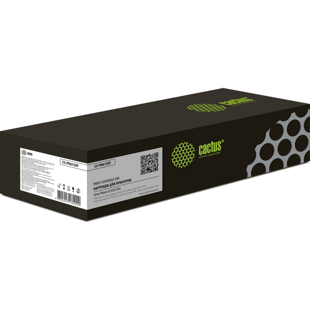 Картридж лазерный CS-PH6130Y 106R01284 желтый (1900стр.) для Xerox Phaser 6130/6130n Cactus 807448