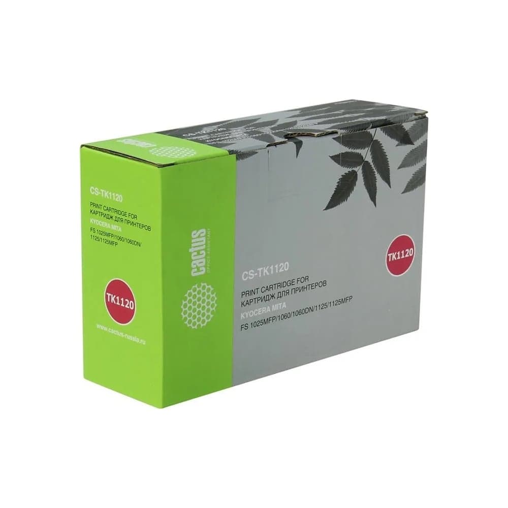 Лазерный картридж Cactus tk-1120 черный, 3000 страниц, для kyocera fs 1025mfp/1060/1060dn/1125 CS-TK1120 924306