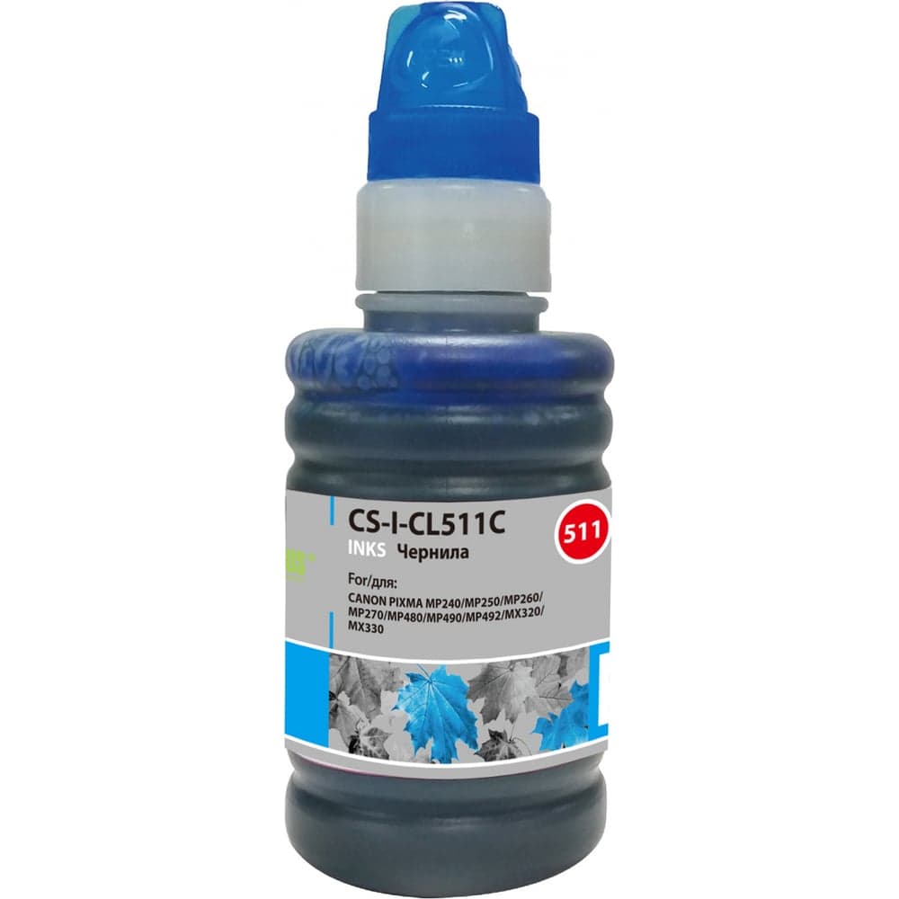 Чернила Cactus голубой 100мл для canon pixma mp240/mp250/mp260/mp270/mp480 CS-I-CL511C 845570