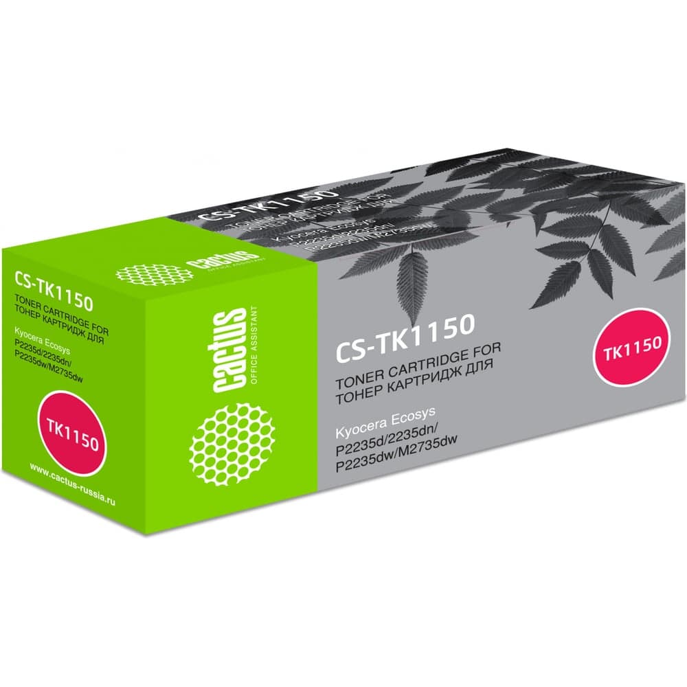 Лазерный картридж Cactus tk-1150 черный, 3000 страниц, для kyocera ecosys p2235d/p2235dn/p2235 CS-TK1150 414014