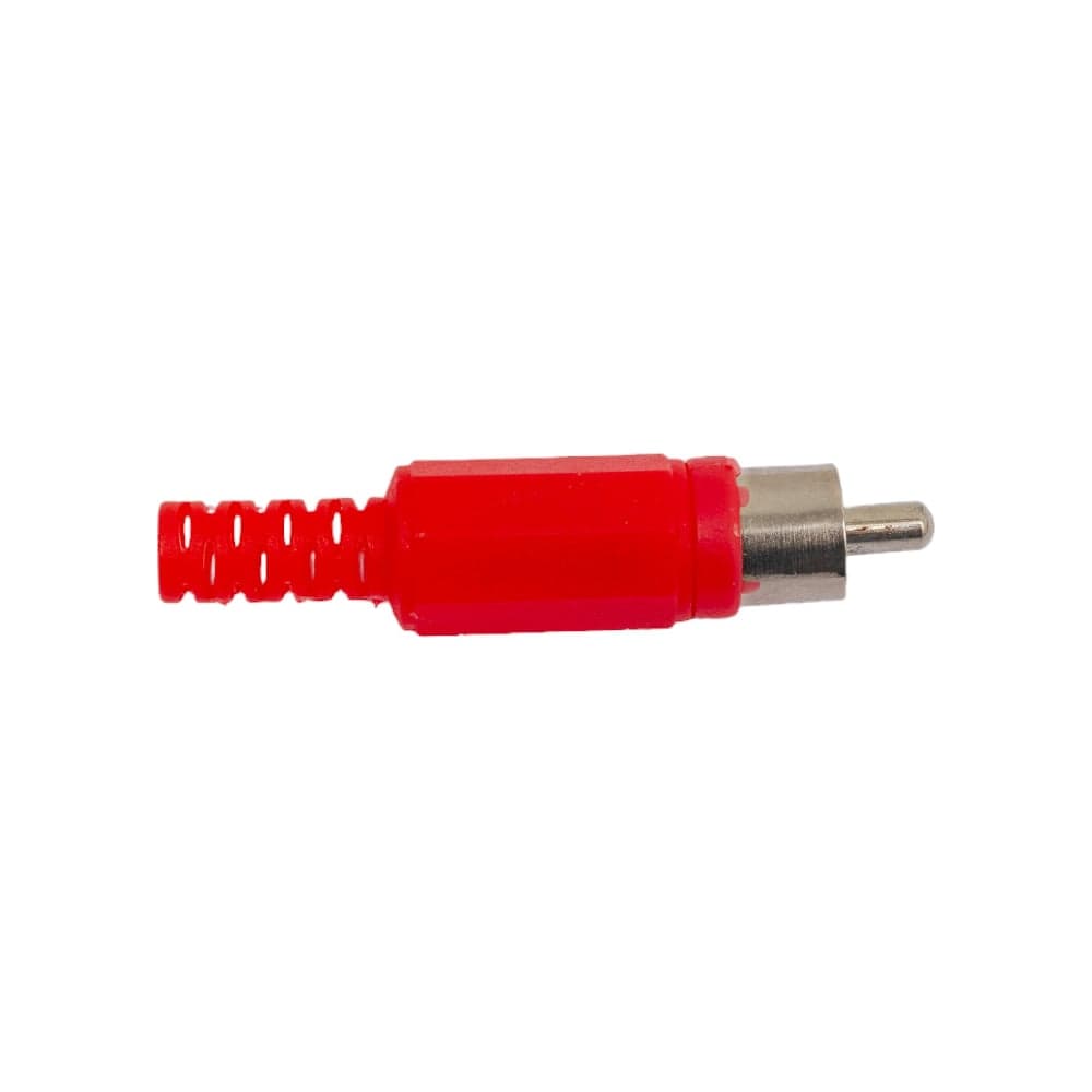 Разъем RCA штекер Pro Legend пластик на кабель, красный, PL2149