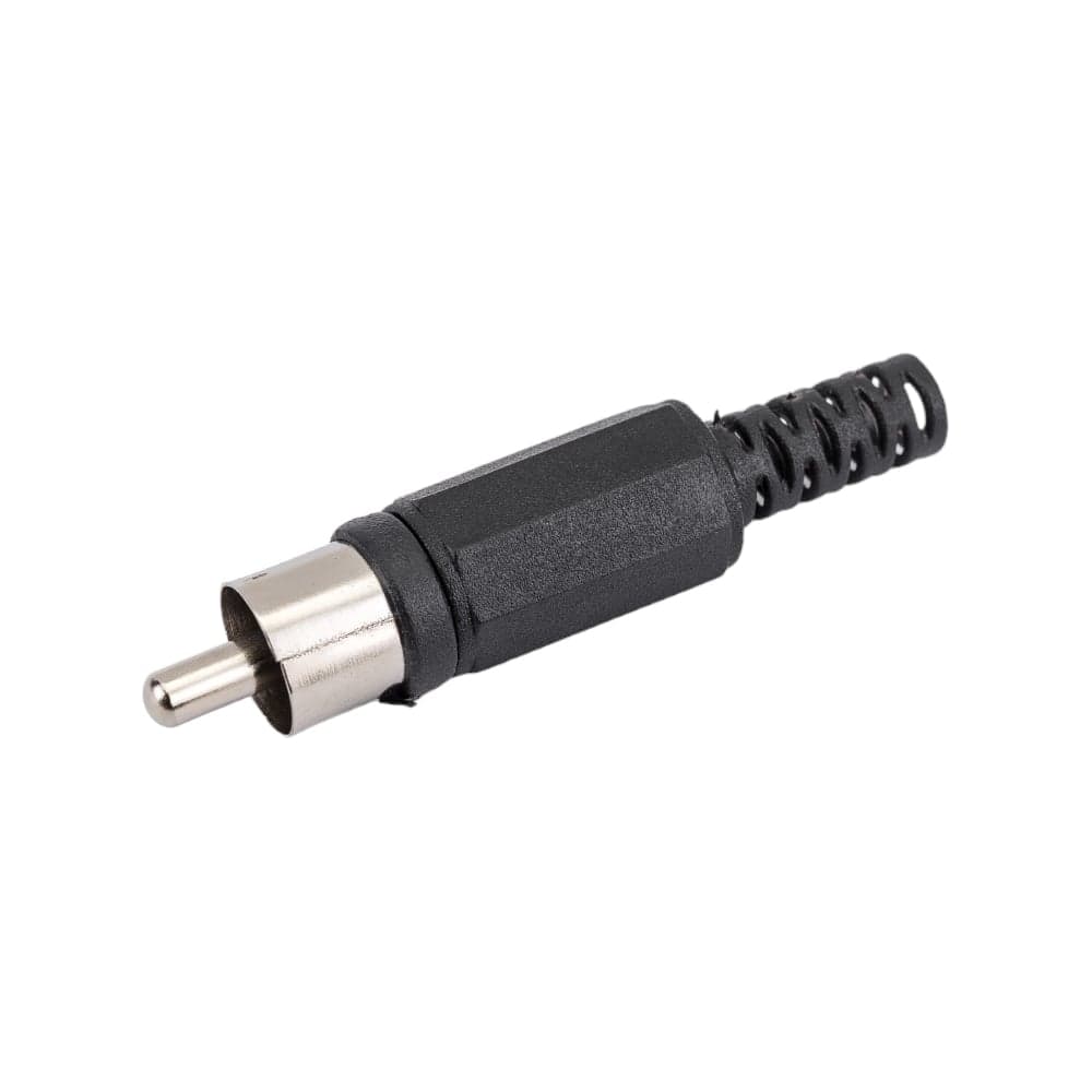 Разъем RCA штекер Pro Legend пластик на кабель, черный, PL2146