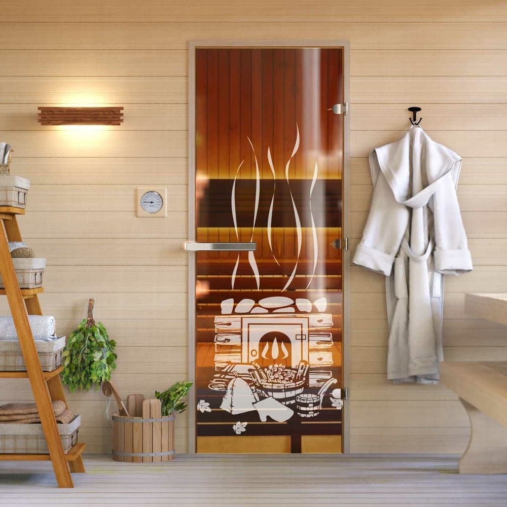 Дверь для бани DoorWood Банька бронза, 2000x700 мм УТ-00014690
