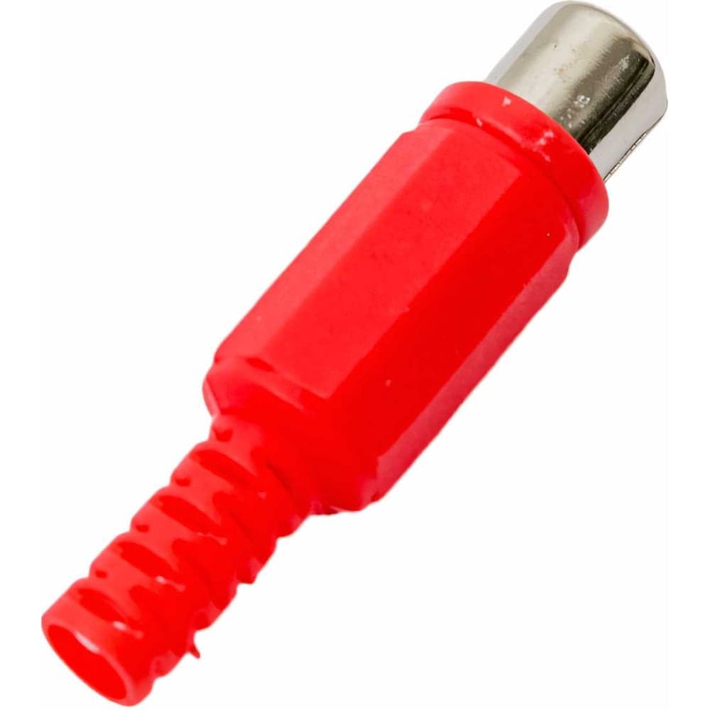 Разъем RCA гнездо Pro Legend пластик на кабель, красный, PL2154