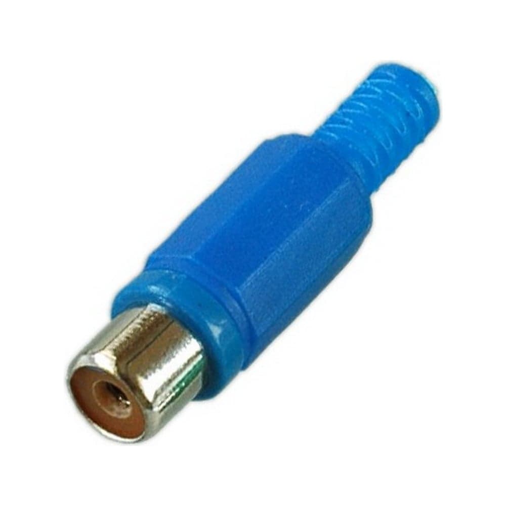 Разъем RCA гнездо Pro Legend пластик на кабель, синий, PL2152