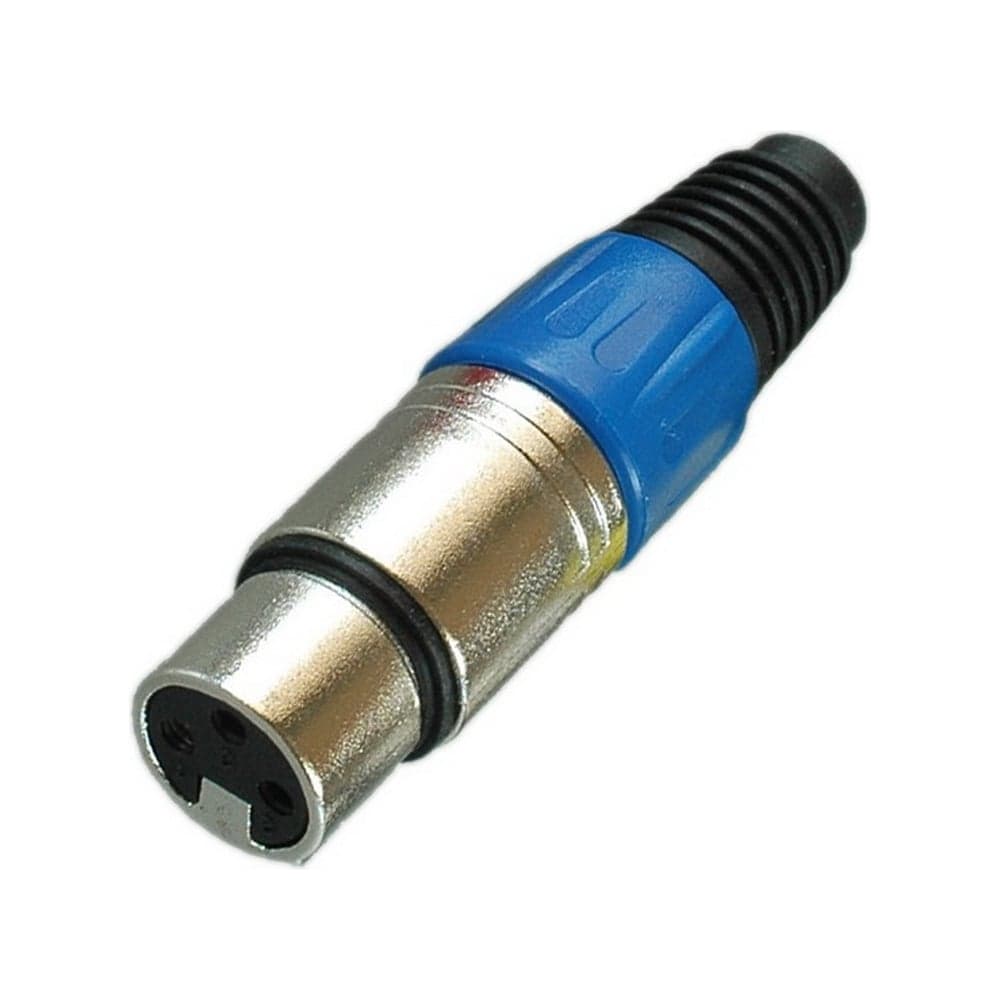 Разъем XLR 3P гнездо Pro Legend металл цанга на кабель, синий, PL2180