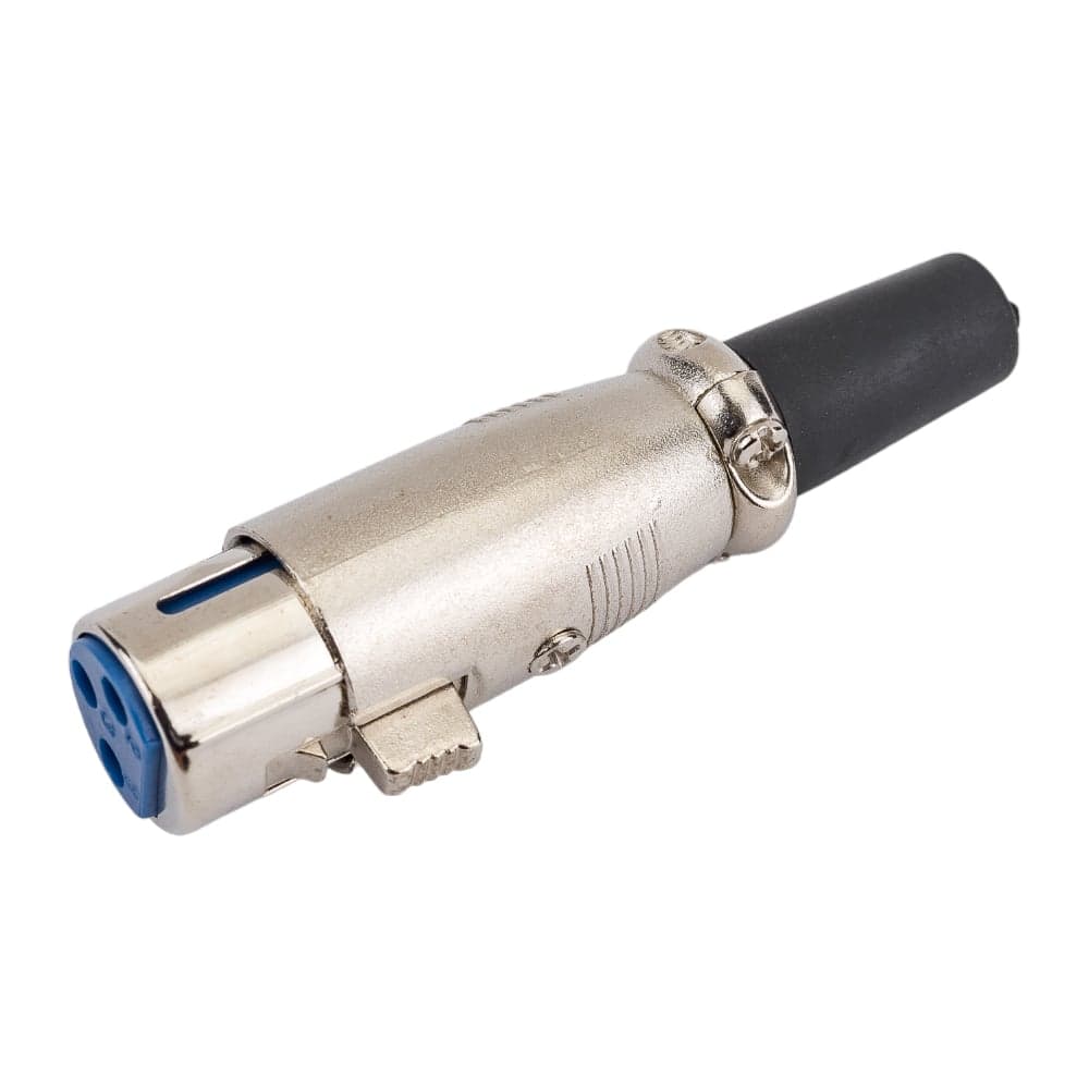 Разъем XLR 3P гнездо Pro Legend металл на кабель с хомутом 70мм, PL2187