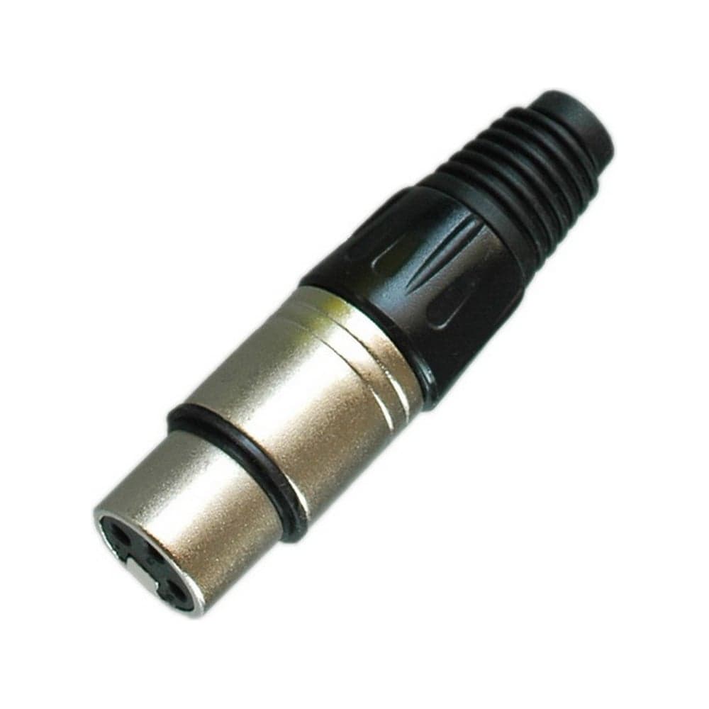 Разъем XLR 3P гнездо Pro Legend металл цанга на кабель, черный, PL2179
