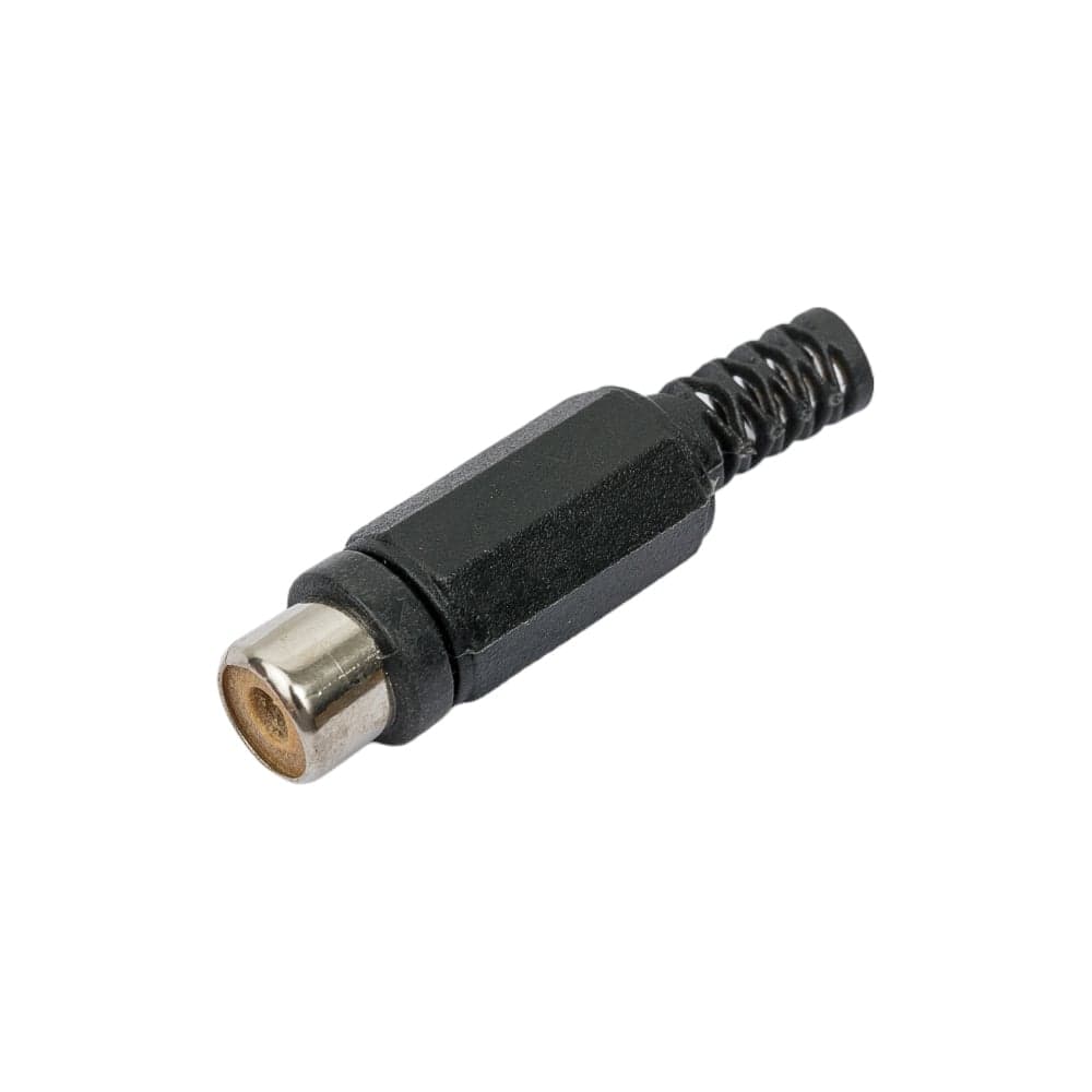 Разъем RCA гнездо Pro Legend пластик на кабель, черный, PL2151